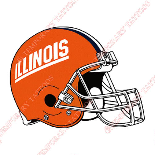 Illinois Fighting Illini Customize Temporary Tattoos Stickers NO.4610